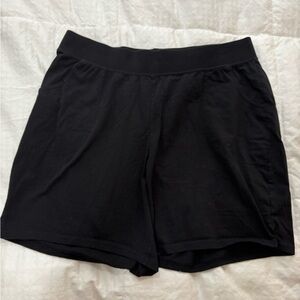 Just My Size Black High-Waist Pull-On Shorts Size 2X